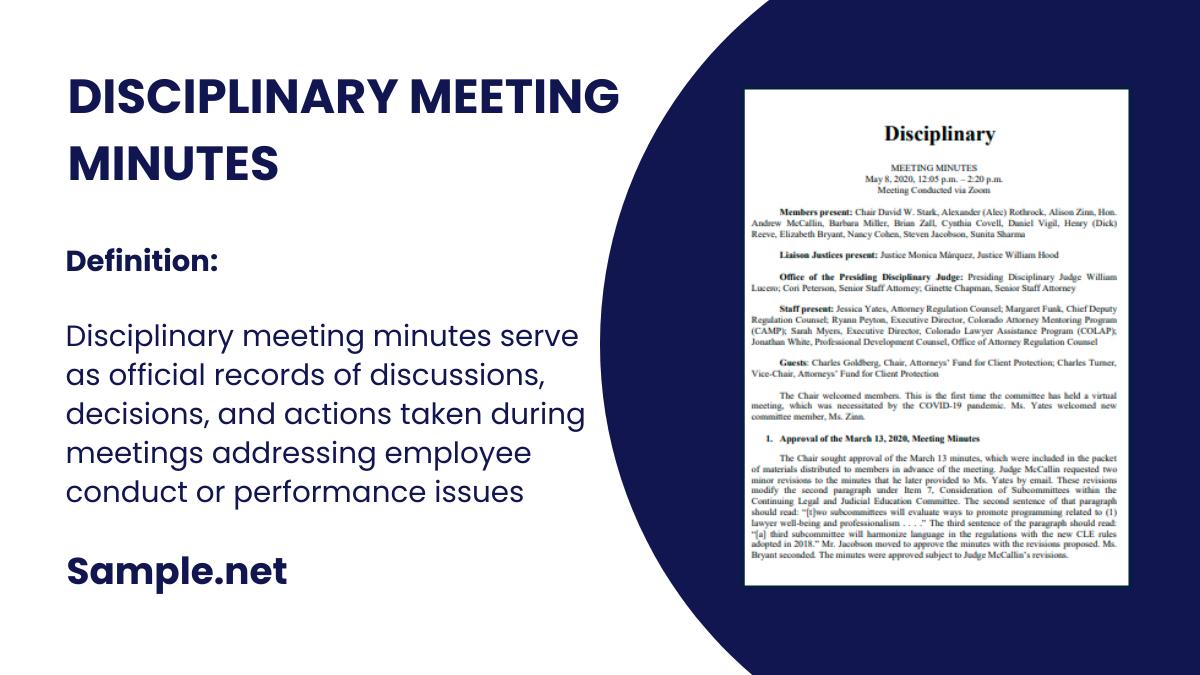 disciplinary meeting minutes