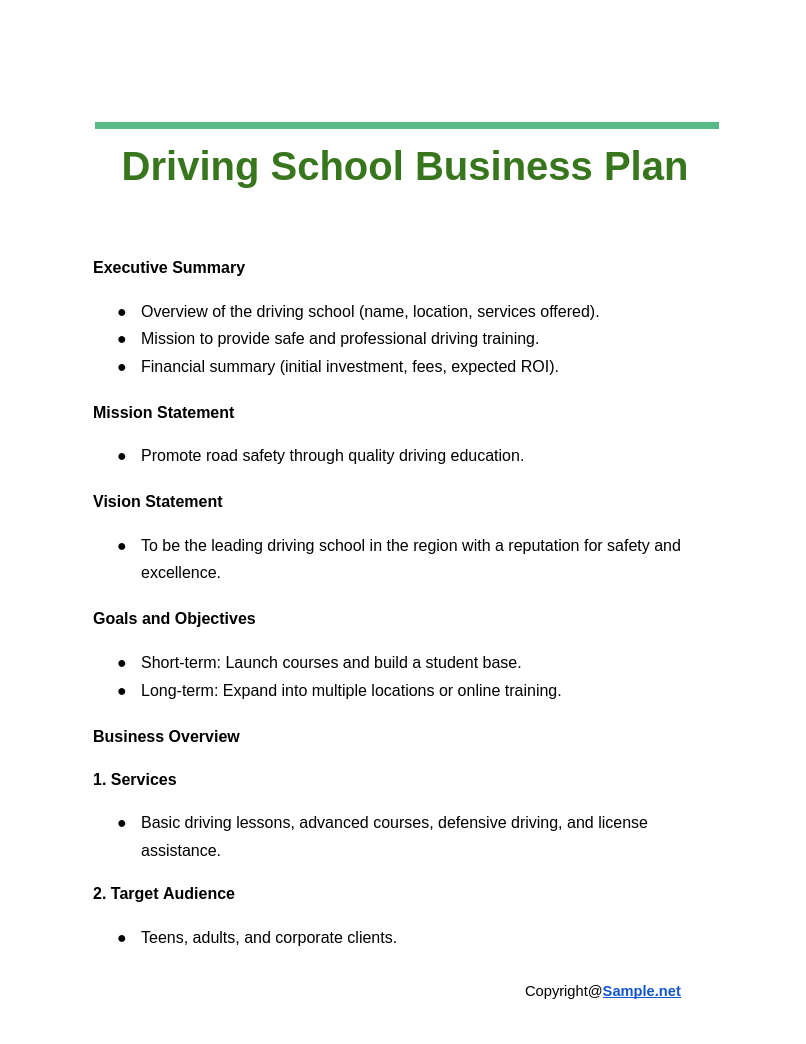 Driving School Business Plan Google Docs 11 14 2024 10 53 AM