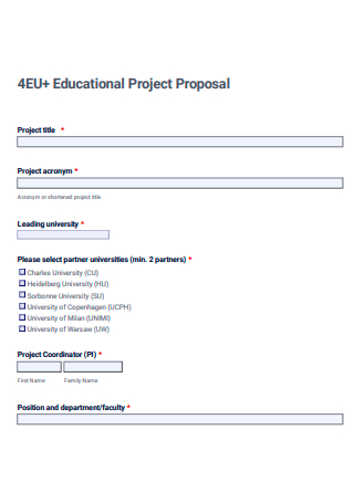 Educational Project Proposal