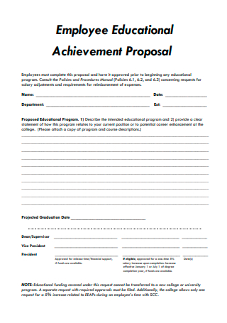 Employee Educational Achievement Proposal