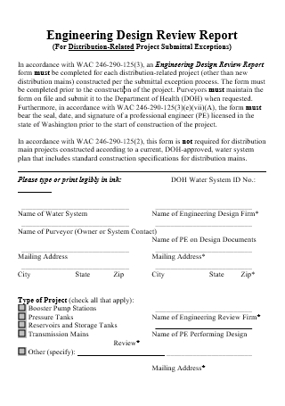 Engineering Design Review Report