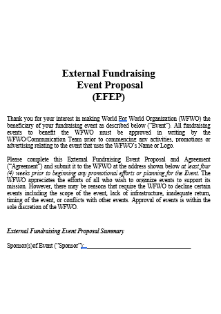 External Fundraising Event Proposal