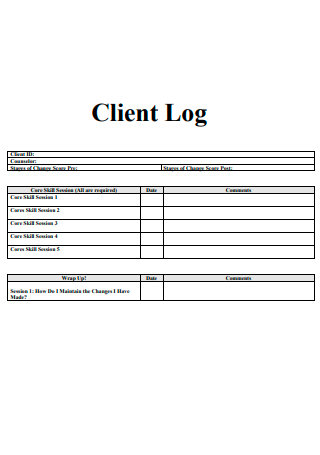 Formal Client Log
