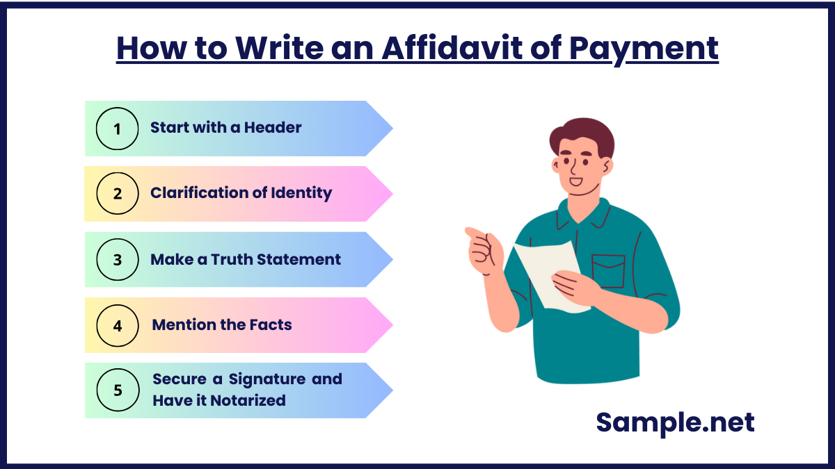 how to write an affidavit of payment