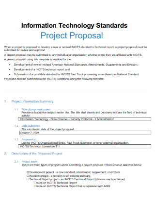 Information Technology Standards Project Proposal