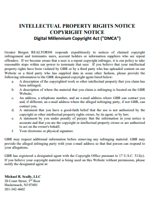 Intelluctual Property Copyright Notice 