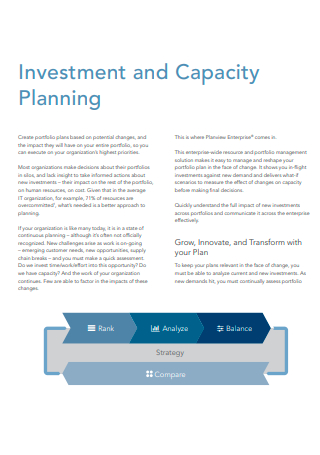 Investment and Capacity Planning