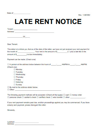 Late Rent Notice