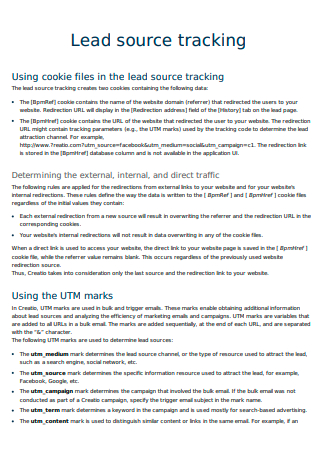 Lead Source Tracking