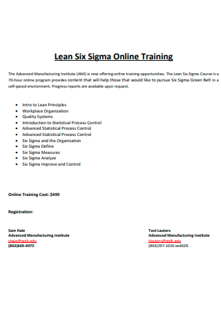 Lean Six Sigma Online Training
