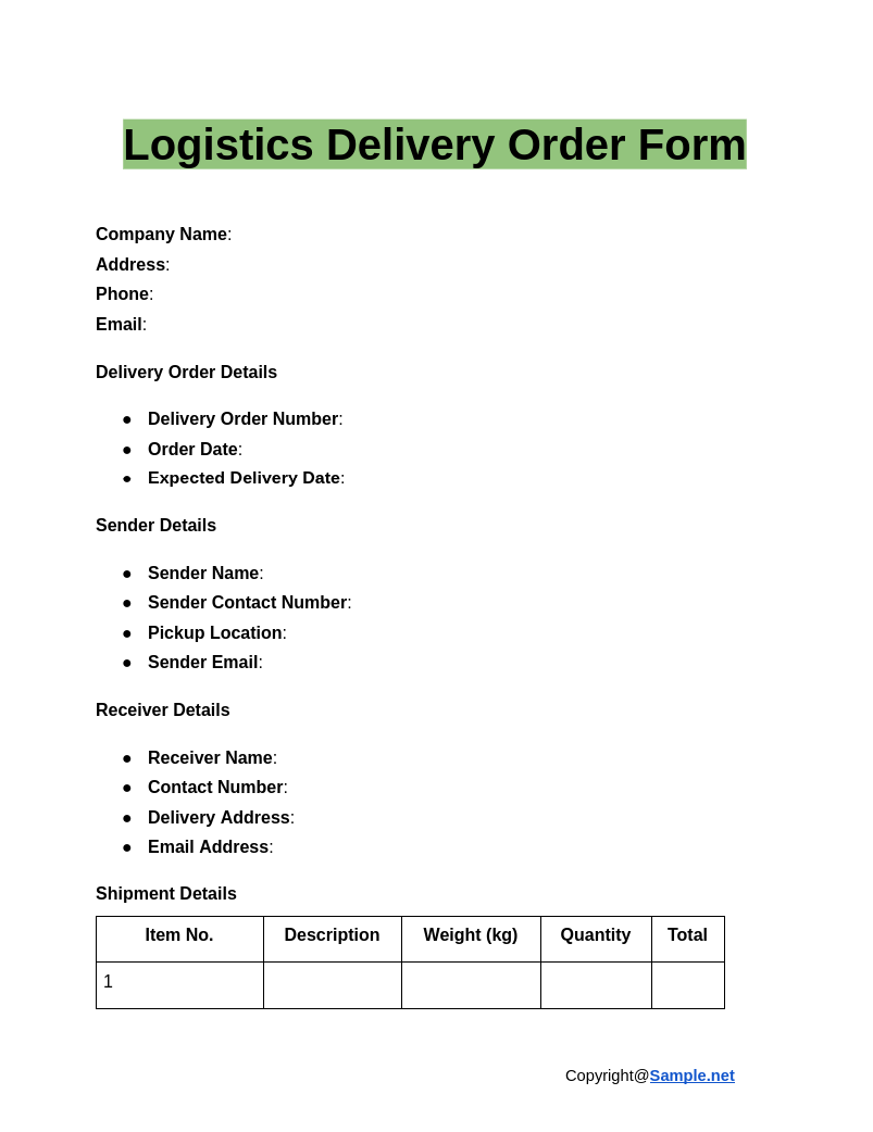 Logistics Delivery Order Form Google Docs 01 07 2025 04 30 PM