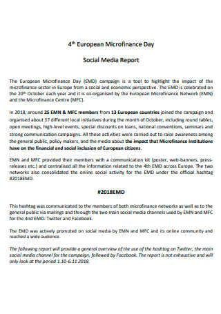 Micro Finance Day Social Media Report