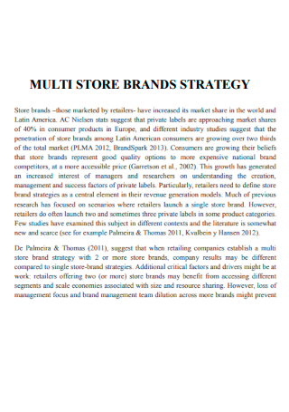 Multi Store Brands Strategy