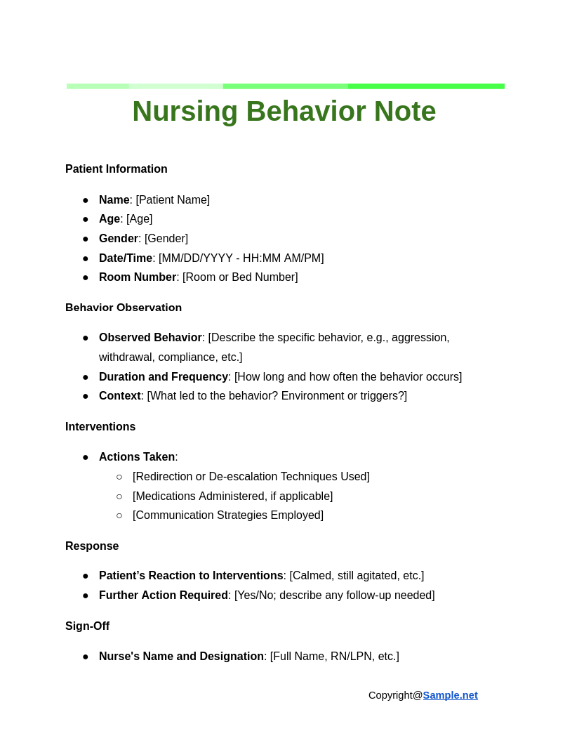 Nursing Behavior Note Google Docs 12 02 2024 04 18 PM