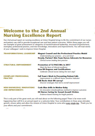Nursing Excellence Report