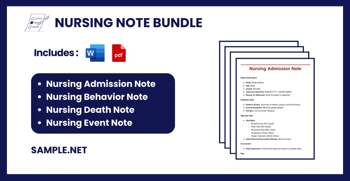 nursing note bundle