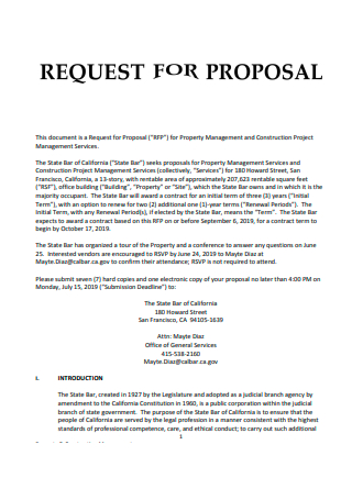 Printable Property Proposal