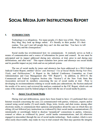 Printable Social Media Report