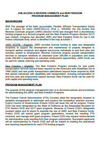 Program Management Plan in PDF