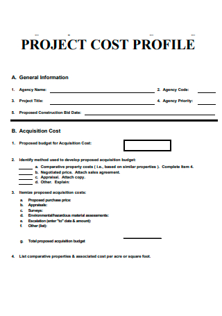 Project Cost Profile
