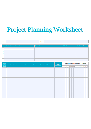 Project Planning Worksheet
