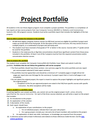 Project Portfolio in PDF