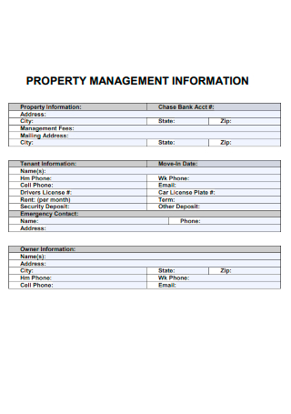 Property Management Information