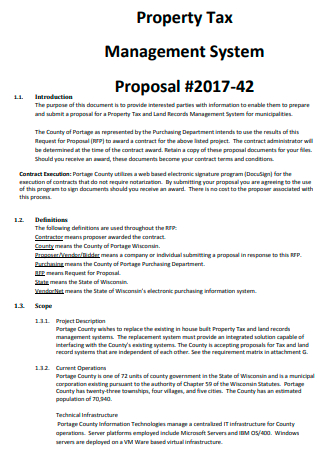 Property Tax Management System Proposal