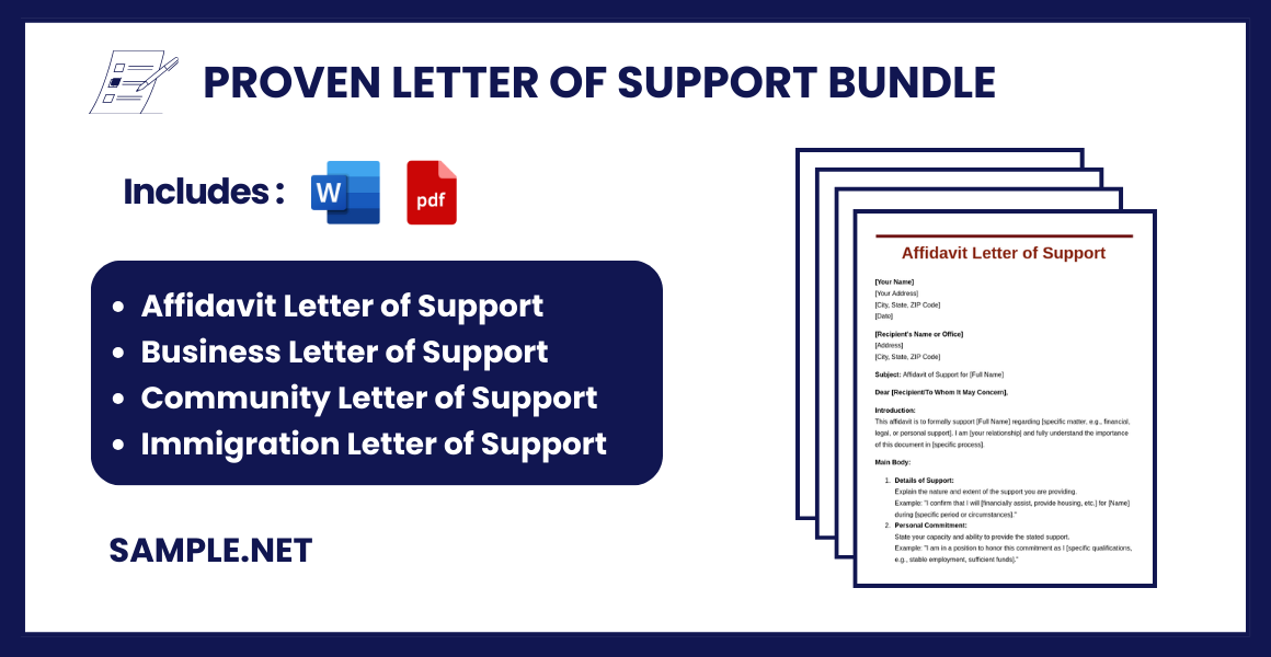 proven letter of support bundle