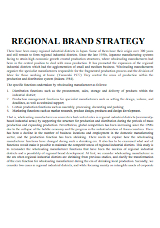 Regional Brand Strategy