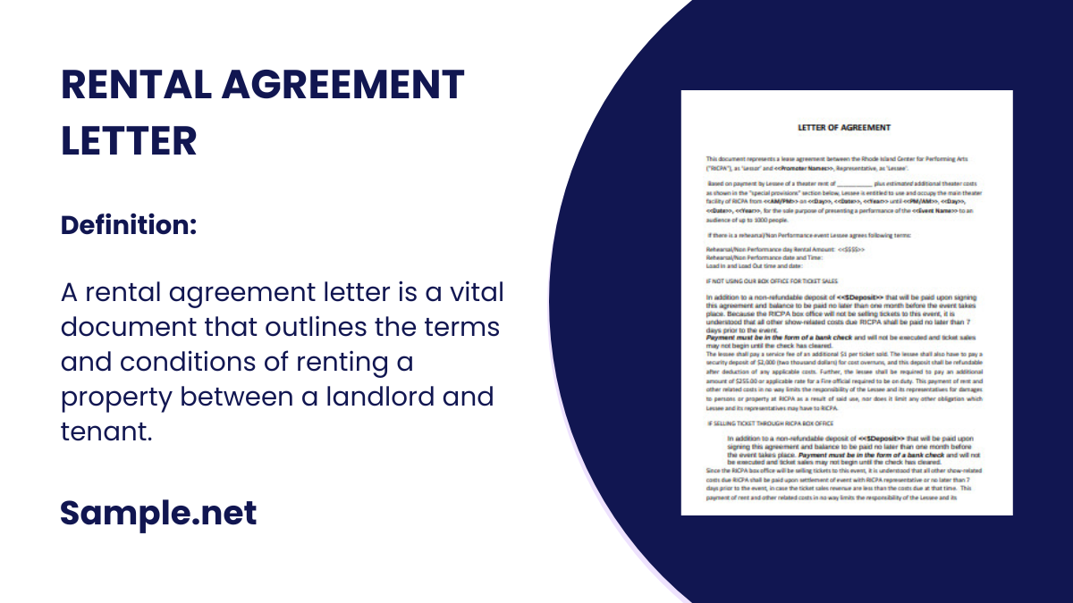 Rental Agreement Letter