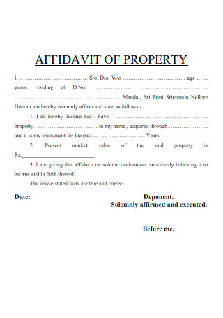 20 FREE Affidavit Of Property Samples To Download 20 FREE Affidavit Of Property Samples To Download