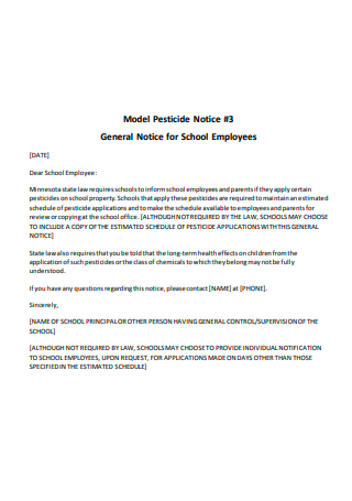 School Employees General Notice