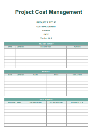Simple Project Cost Management