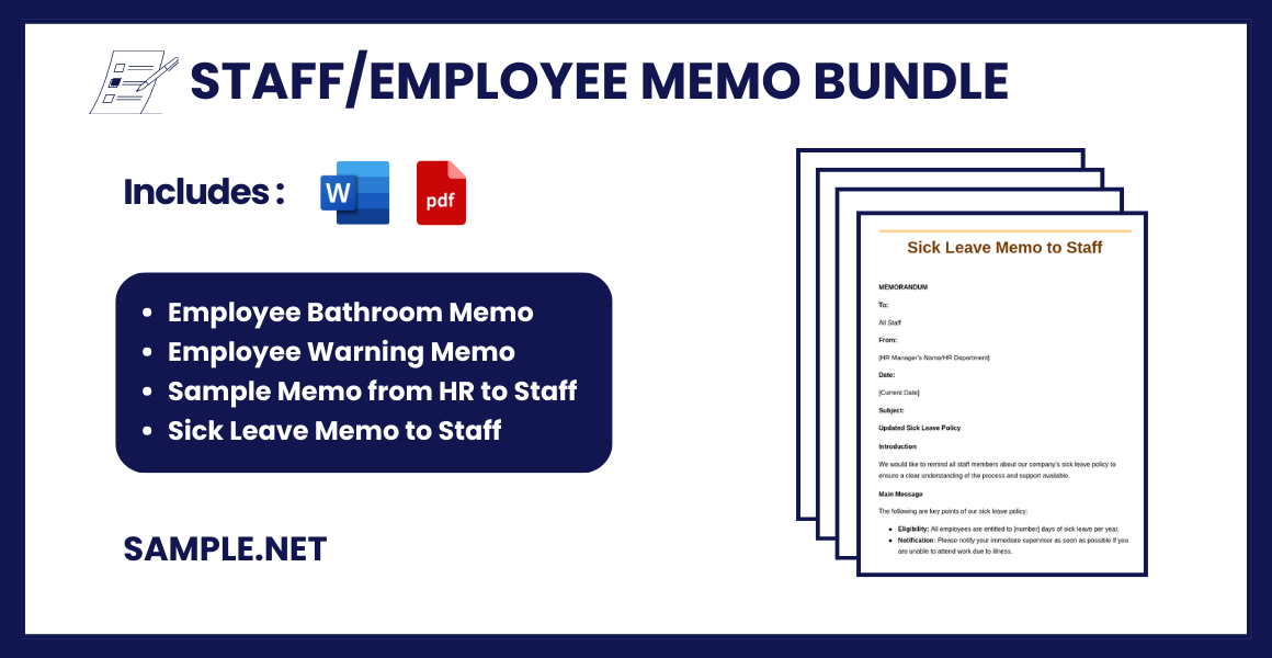 staff employee memo bundle