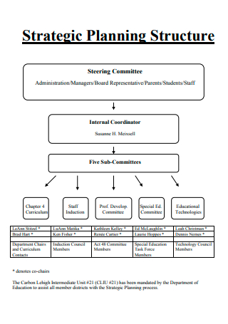 Strategic Planning Structure