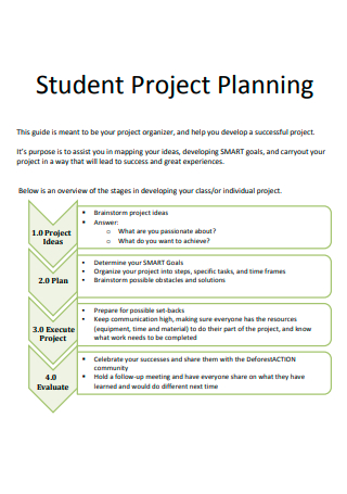 Student Project Planning