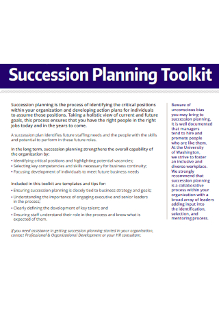 Succession Planning Toolkit