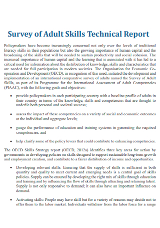 Survey of Adult Skills Technical Report
