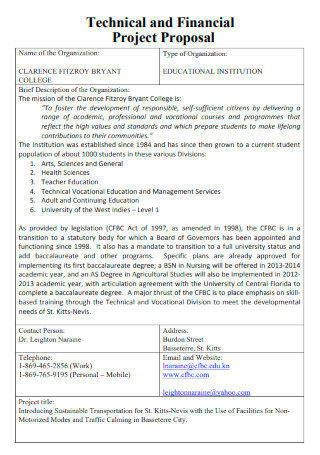 Technical and Financial Project Proposal