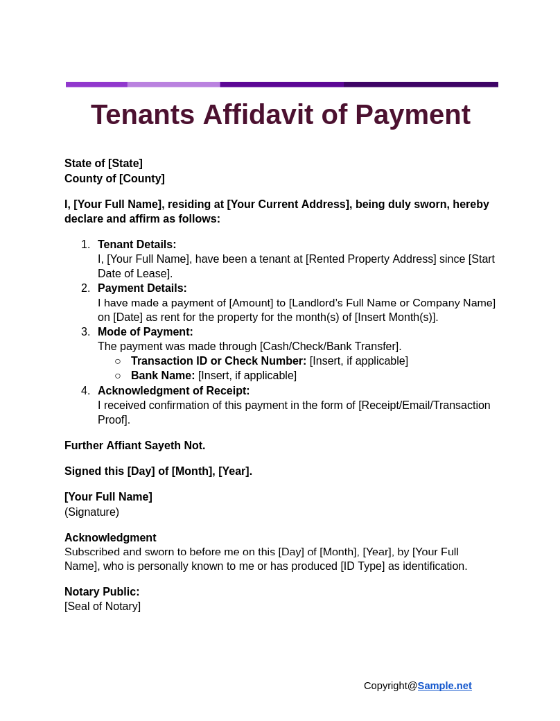 Tenants Affidavit of Payment Google Docs 11 29 2024 10 45 AM