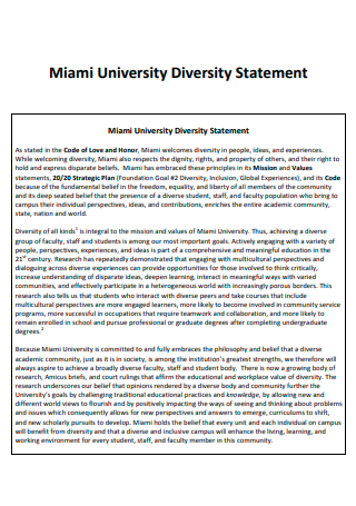 University Diversity Statement