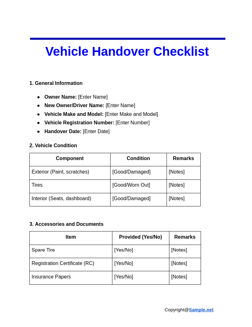 Vehicle Handover Checklist Google Docs 11 14 2024 10 56 AM