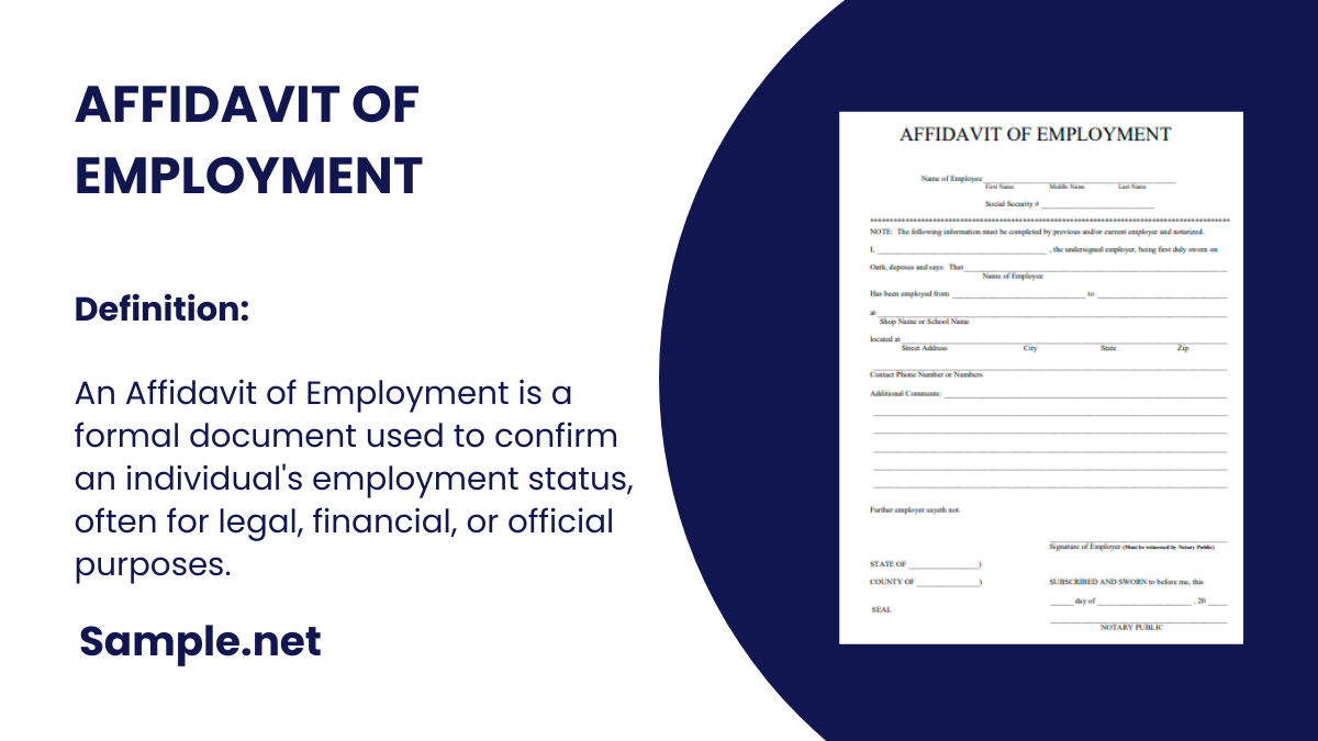 affidavit of employment