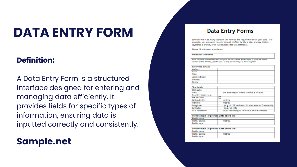 data entry form