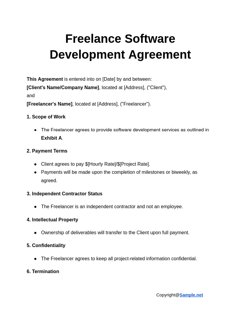 Freelance Software Development Agreement Google Docs 01 02 2025 04 14 PM