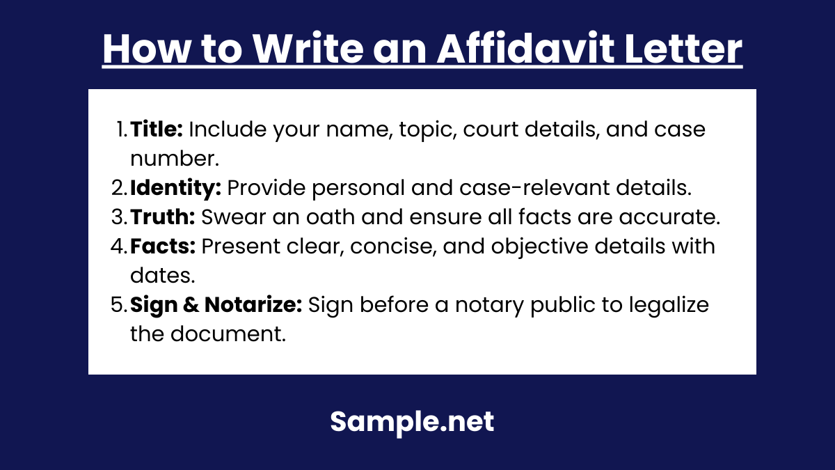 How to Write an Affidavit Letter