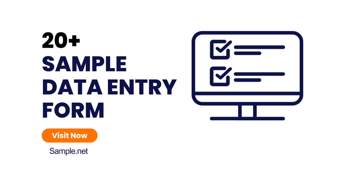 20+ Sample Data Entry Form in PDF