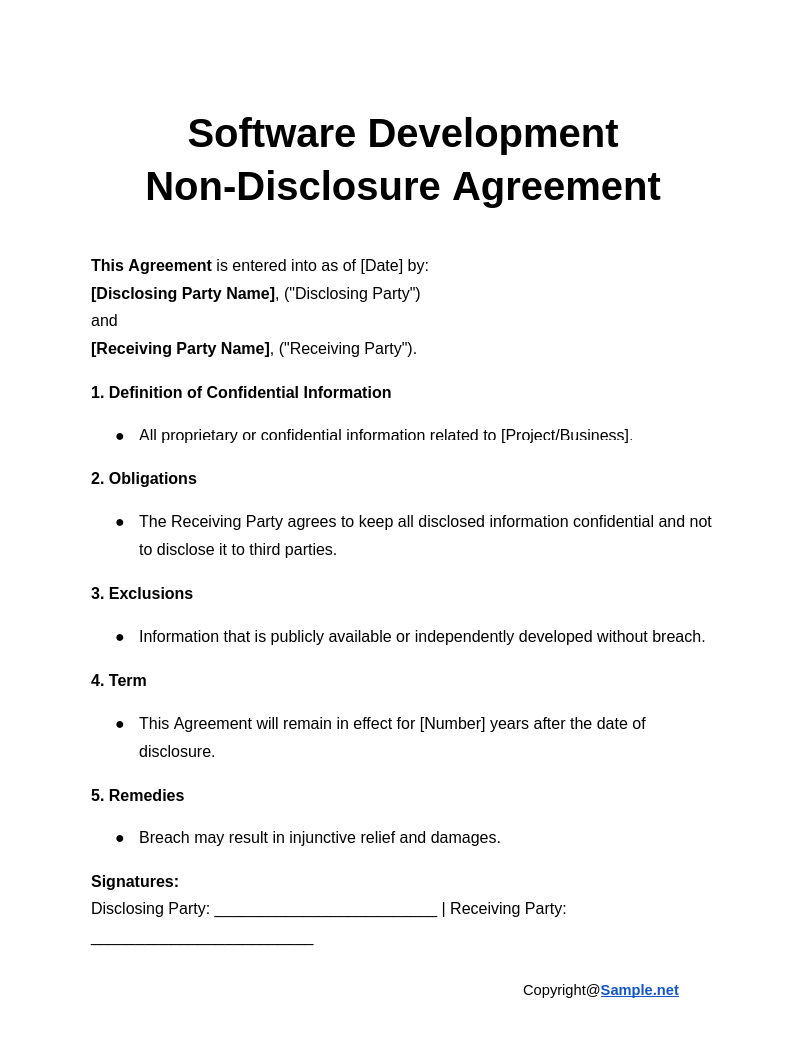 Software Development Non Disclosure Agreement Google Docs 01 02 2025 04 14 PM