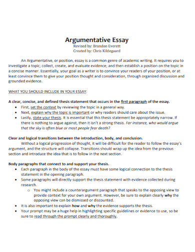 University Argumentative Essay